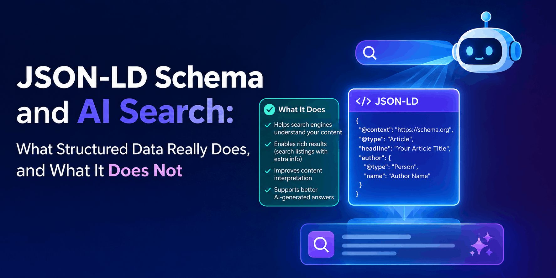 JSON-LD Schema and AI Search: What Structured Data Really Does, and What It Does Not